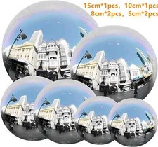 6 Garden Mirror Spheres 15 10 8 5cm Stainless Steel Gazing Balls Globe Ornament