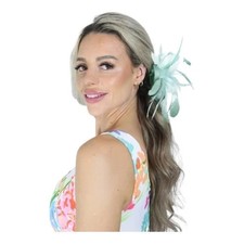 Elegant Flower Feather Fascinator Clip/Pin Wedding Ladies Day Royal Ascot Races