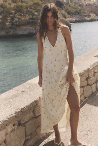 Zara midi poplin dress with - zara,