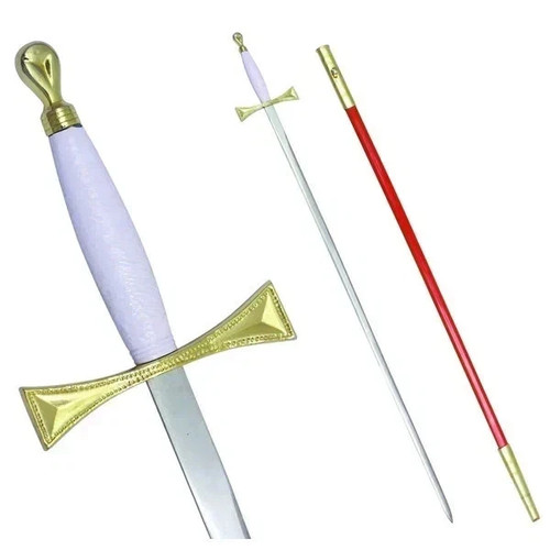 Masonic sword white gold - masonic, sword-white