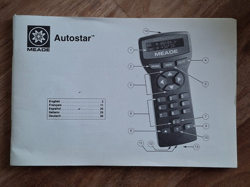 Meade autostar instruction - meade,
