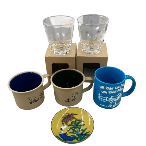 Snoopy museum mug glass set - snoopy,