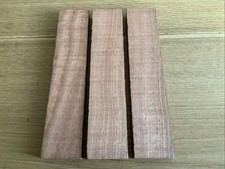 Mahogany Hardwood Timber Offcuts x 3 - *29.5 x 6.3 x 2.1cm - Wood DIY  782h