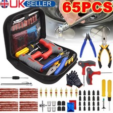 Motorcycle Car Van Tubeless Type Puncture Repair Kit Tire Tool Plug Emergency