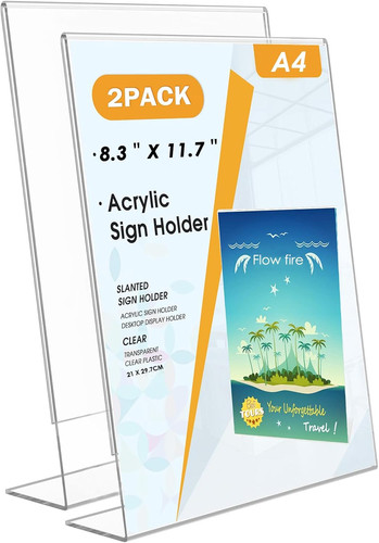 Acrylic sign holder 2 - a4, holder,