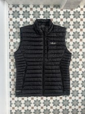 Rab Mens Microlight Vest Down Zip Gilet Quantum Pertex Nikwax - Large - Black
