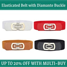 Diamante Metal Buckle Women's
