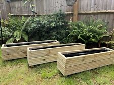 Large Wooden Decking Planter Trough 100 cm