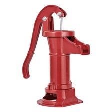 Uimoso Antique Cast Iron Manual Water Pump, 25ft Lift, Hand Pitcher Design, Red
