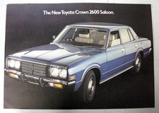 TOYOTA Crown 2600 Saloon Car Sales Brochure Sep 1975 #CR/9/75 CR/75/1