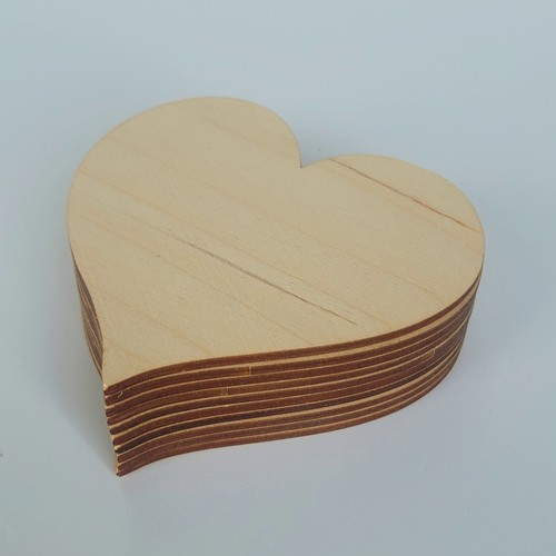 Wooden large hearts cm - large,