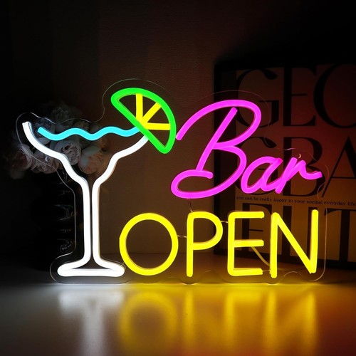 Bar open neon - open,