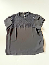 Zara Black Lace High Collar
