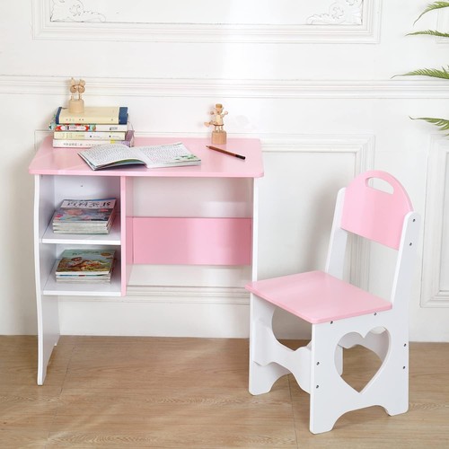 Wooden kids desk - wooden, set