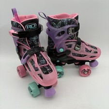 Roller Derby Girl's Adjustable 2-in-1 Quad and Inline Skates Size 3-6