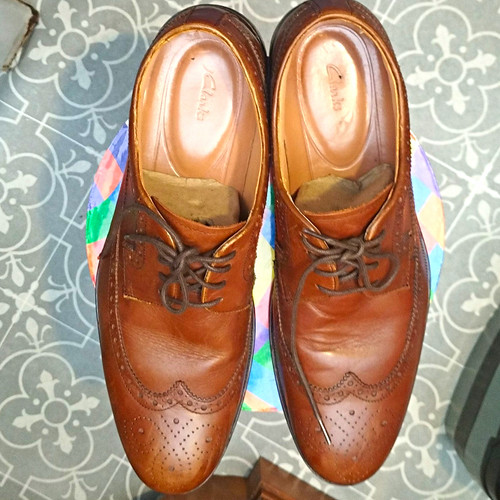 Clarks men brown - brown, leather