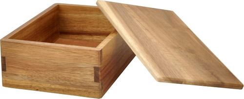 Acacia wooden storage box - acacia,