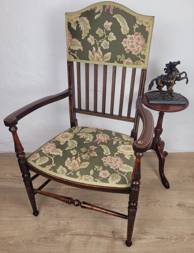 Edwardian armchair inlaid - armchair,