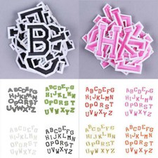 26 Alphabet English Patches Letters Mixed Embroidered Iron On Sewing 3D Parches