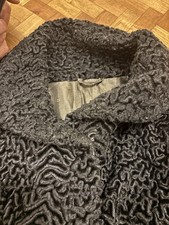 1940s Vintage Black Astrakhan