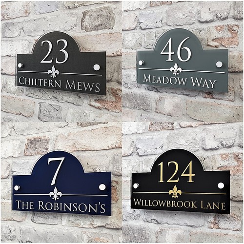 Personalised address plaques - address,