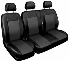 Van seat covers comfort fit Mercedes Sprinter leatherette black - grey