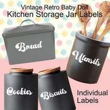 Biscuits, Cookies, Bread Utensil Kitchen Pots, Jars, Caddy Labels - Maggie M