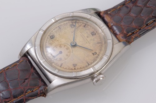 1940s rolex steel bubbleback - steel,