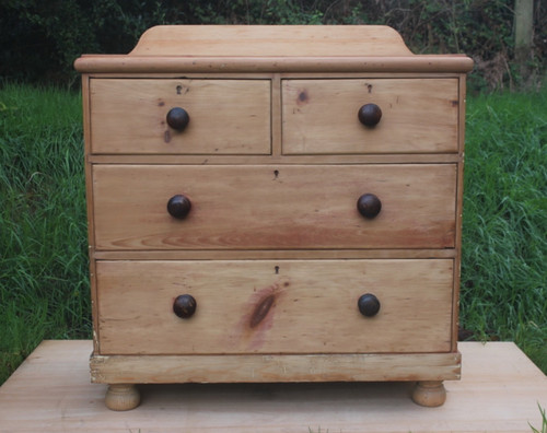 Victorian pine chest - victorian,
