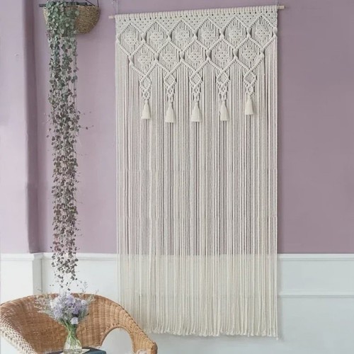 Woven tapestry curtain - woven, cotton