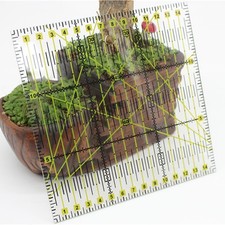 Acrylic Quilters' Ruler Double Colored Grid Lines Clear Mark Square Quilting HLF