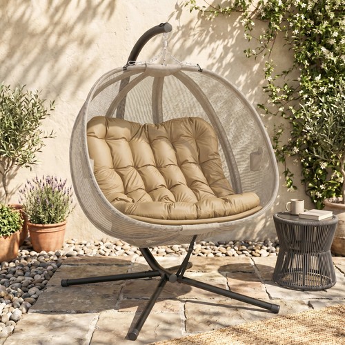 Double hanging egg chair - hanging,