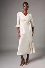 Coast Champagne Wrap Dress Womens Occasion Dresses