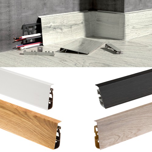 Plastic skirting board wire - plastic,