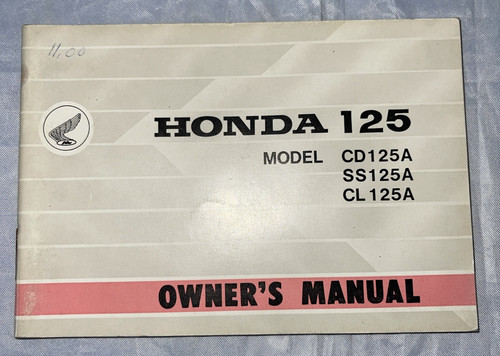 Honda owner manual 1967 - honda, owner's
