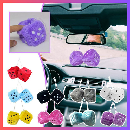 Soft fluffy furry dice - fluffy,