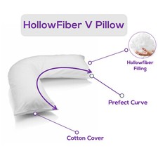V Shaped Pillows Hollowfiber Orthopedic Back Neck Pregnancy Body Support Cushion