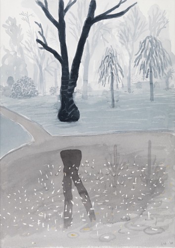 David hockney rainy morning - david,