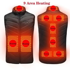 Electric Vest Heated Jacket USB Thermal Warm Heat Pad Winter Body Warmer Unisex