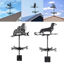 Standing Metal Weather Vane Wind Indicator Weathercock Garden Shed House Decor U