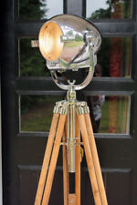 1950s STRAND ELECTRIC PATT 123 THEATRE STAGE FILM FLOOR LIGHT LAMP TEAK TRIPOD