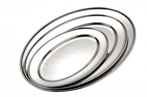 Stainless steel oval serving - oval,