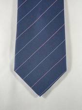 TM Lewin navy fine stripe