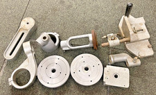 USED MYFORD ML8 WOOD WORKING LATHE BRACKETS TOOLRESTS AND ATTACHMENTS FACEPLATES