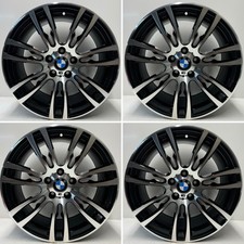 Genuine BMW 3 4 Series 403m 19” Alloy Wheels F30 F31 Refurbished Black Diamond