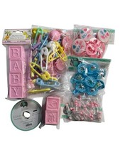 Baby Shower Assorted Craft Supplies Party Favors Miniature Pins Bottles Rattles