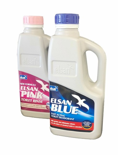 Elsan blue pink caravan - &,