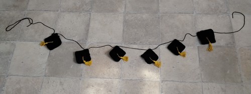 Crocheted black mortar board - mortar,