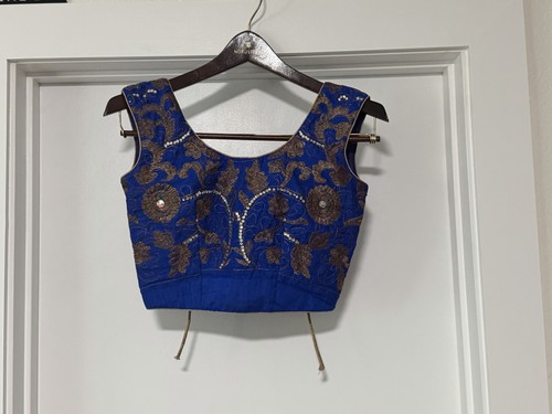 Royal blue embroidered - embroidered, lehenga