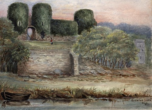 Rhuddlan castle wales antique - castle,